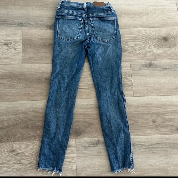 Madewell 10” Hi Rise Button Fly Raw Hem Skinny Jeans Size 24 - Picture 13 of 13